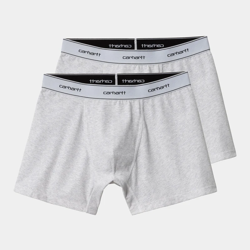 Carhartt WIP Katoenen boxershorts voor heren (2 stuks) - Ash Heather