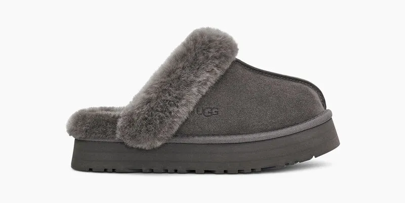 UGG Disquette-platformslippers voor dames - houtskool