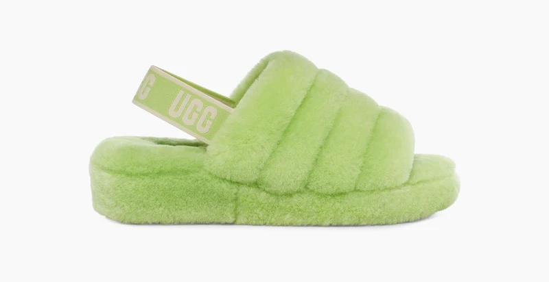UGG Dames Fluff Yeah Slide - Parkietgroen