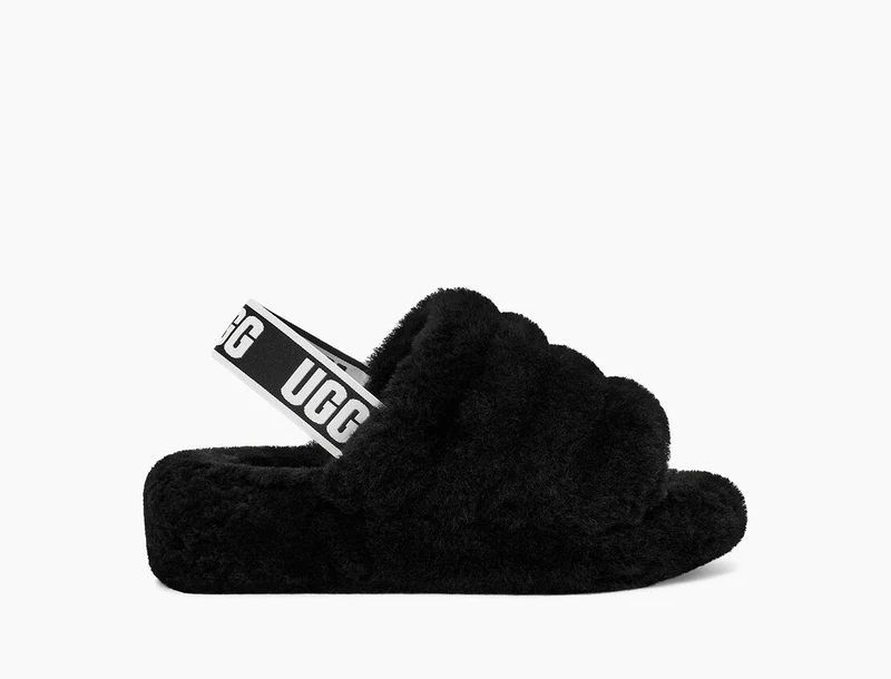 UGG Dames Fluff Yeah Slide - Zwart