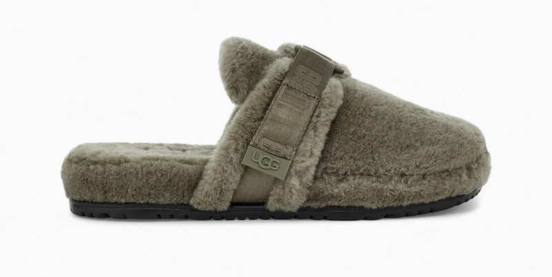 UGG Fluff It-slipper voor heren - verbrand olijfgroen