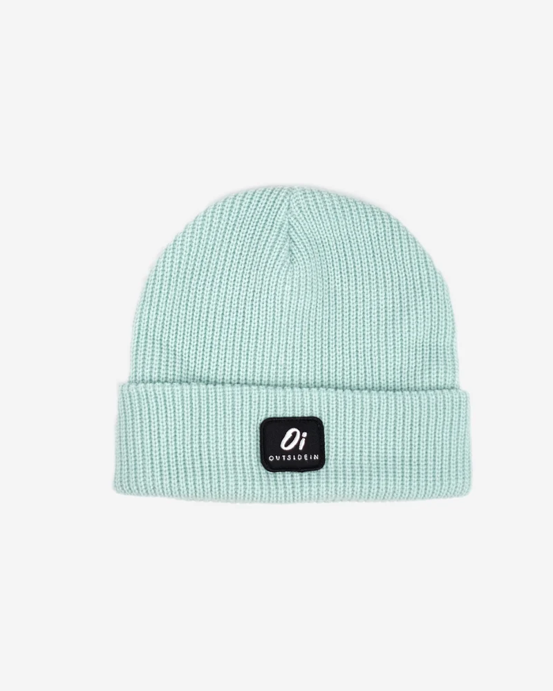 Outside In Uniseks mintgroene geribde muts - Mint