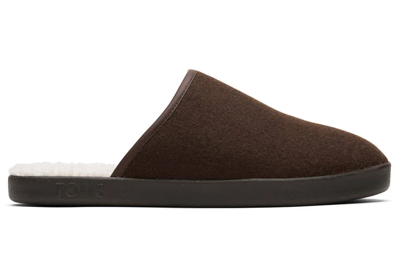 TOMS Harbor Repreve-slipper voor heren - chocoladebruin
