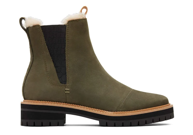 TOMS Dames Dakota waterbestendige geolied nubuck enkellaarzen - olijf