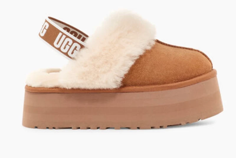 UGG Funkette-slippers voor dames - Kastanje