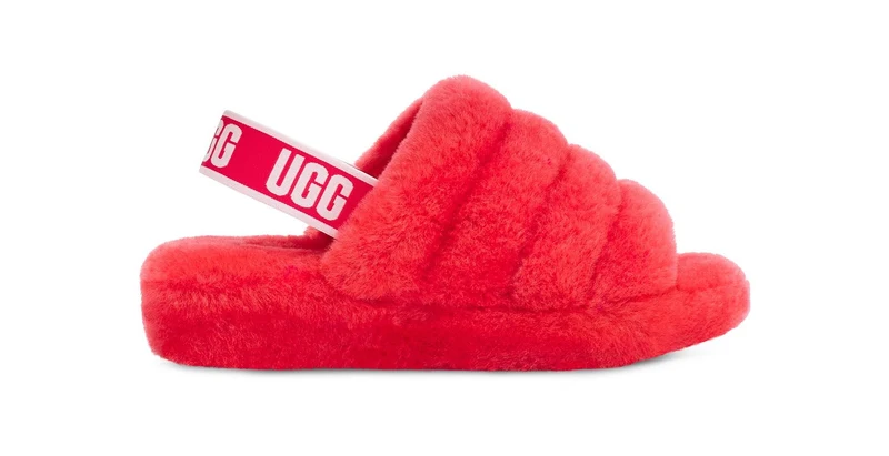 UGG Dames Fluff Yeah Slide - Hibiscus Roze