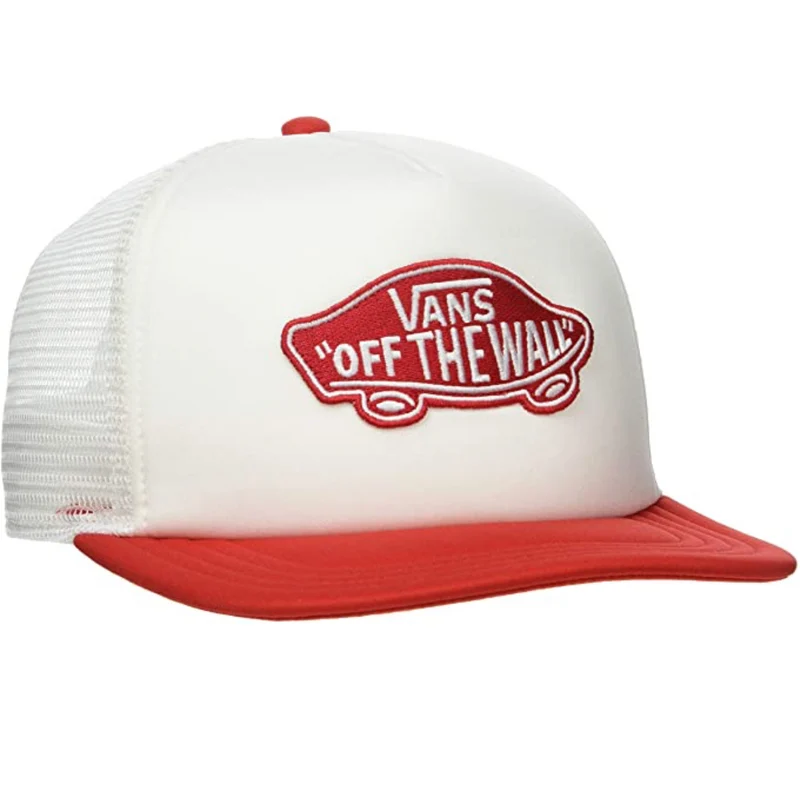 VANS Klassieke Patch Snapback Cap - Wit / Rood