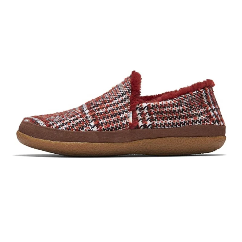 Toms - India - Damespantoffels Cosy Plaid - Rood