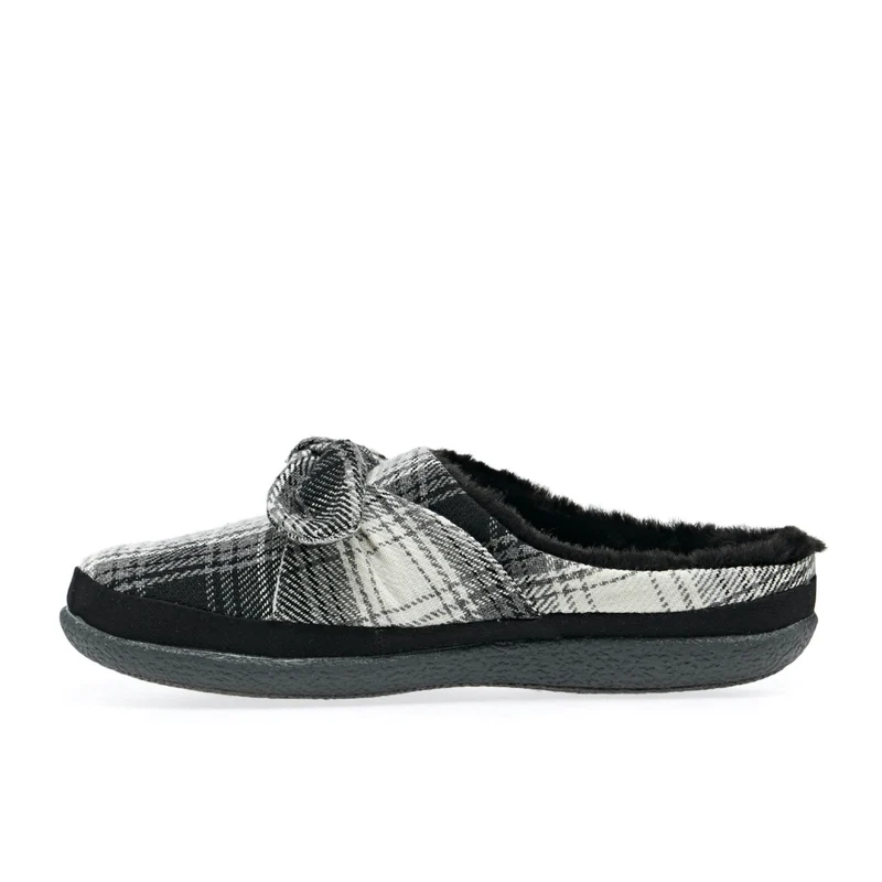 Toms-Ivy-Black-Plaid-bow-Women's-Slippers