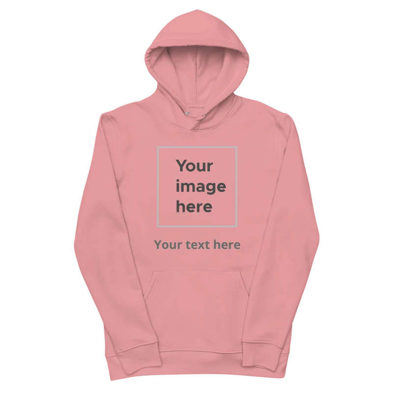 Upload your own image and text - Personalized Unisex essential eco hoodie