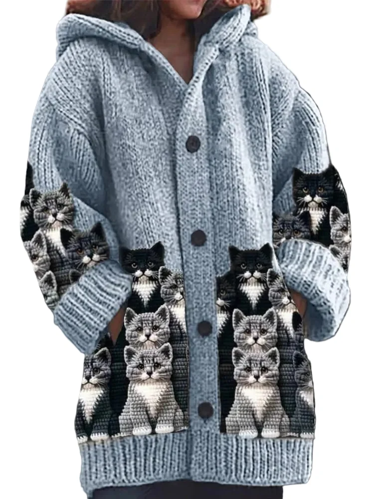 Dames Vesten Met Charmant Kattenmotief Losse Pasvorm