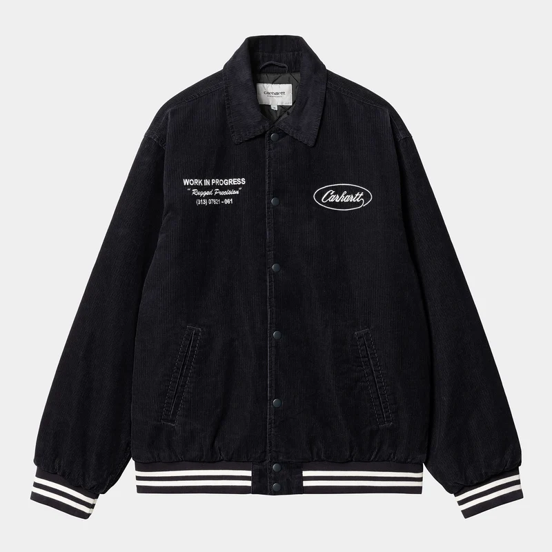 Carhartt WIP Heren Rugged Letterman Jacket - Donkerblauw / Wax