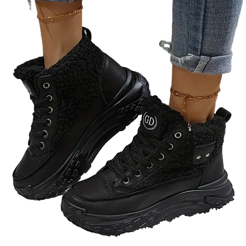 Dames Snowboots Waterdicht met Fluwelen Comfort en Robuuste Zool