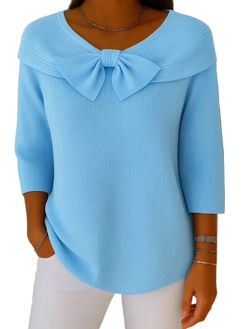 Dames Trui Met Strikdetail