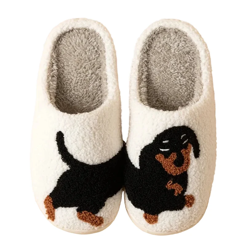Dames Pantoffels Teckel Motief