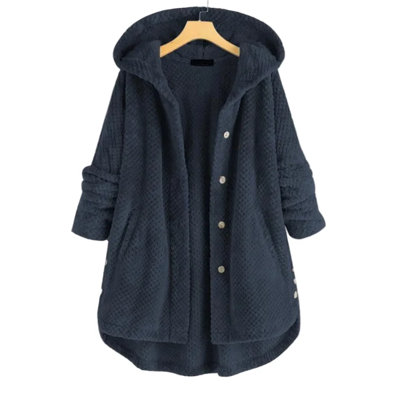 Dames Fleece Jack met Capuchon en Relaxte Pasvorm