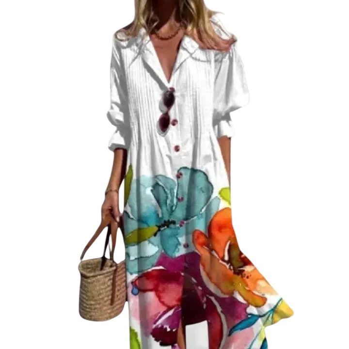 Dames Boho-jurk met Gedurfde Kleuren