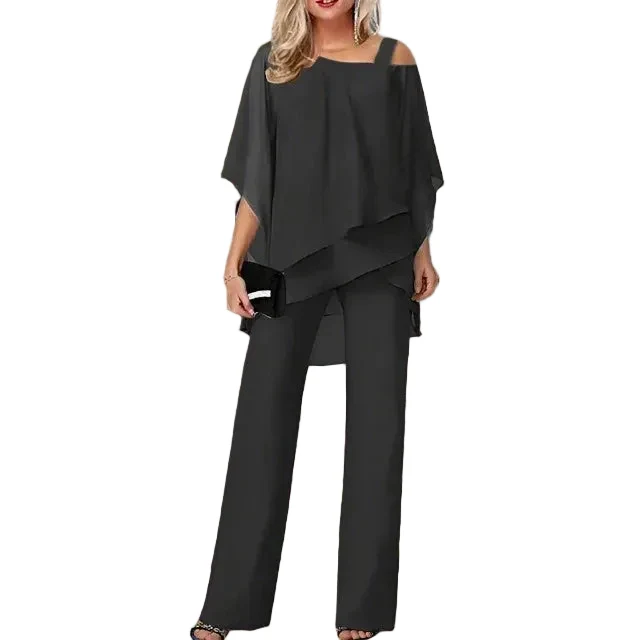 Dames Chiffonset Asymmetrisch voor Avondkleding