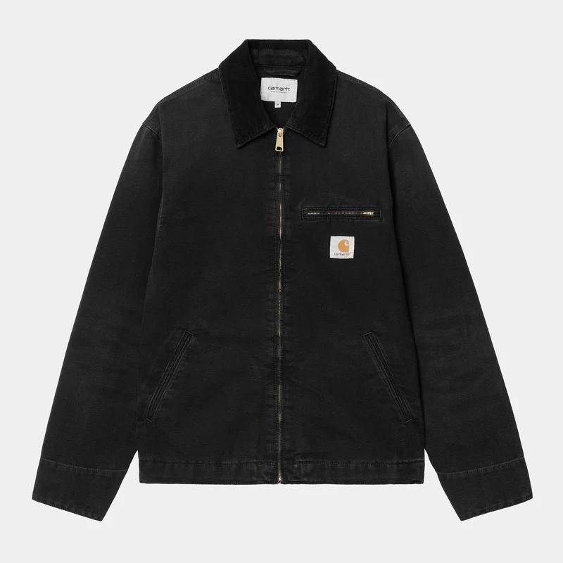 Carhartt WIP Heren Detroit Jas - Zwart Steen Canvas