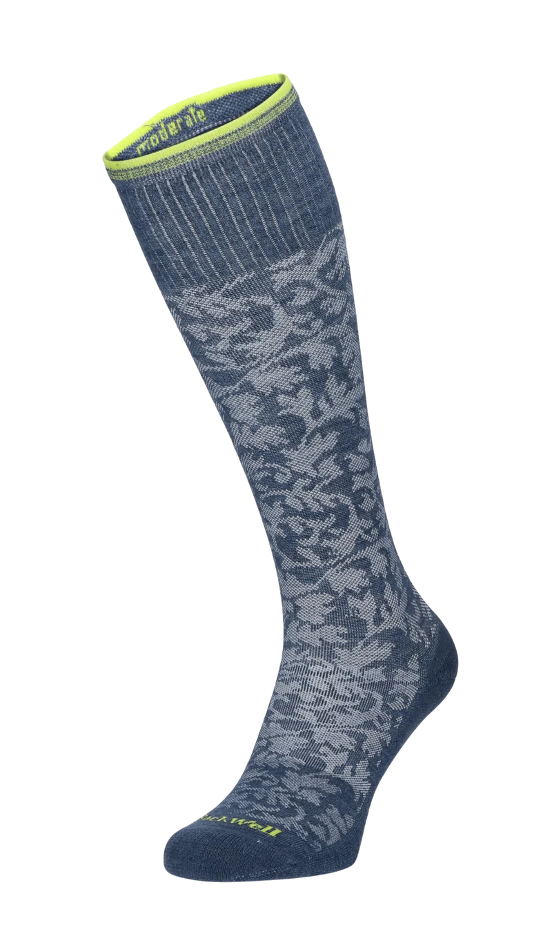 Damask Dames Compressiekousen Klasse 1 Denim