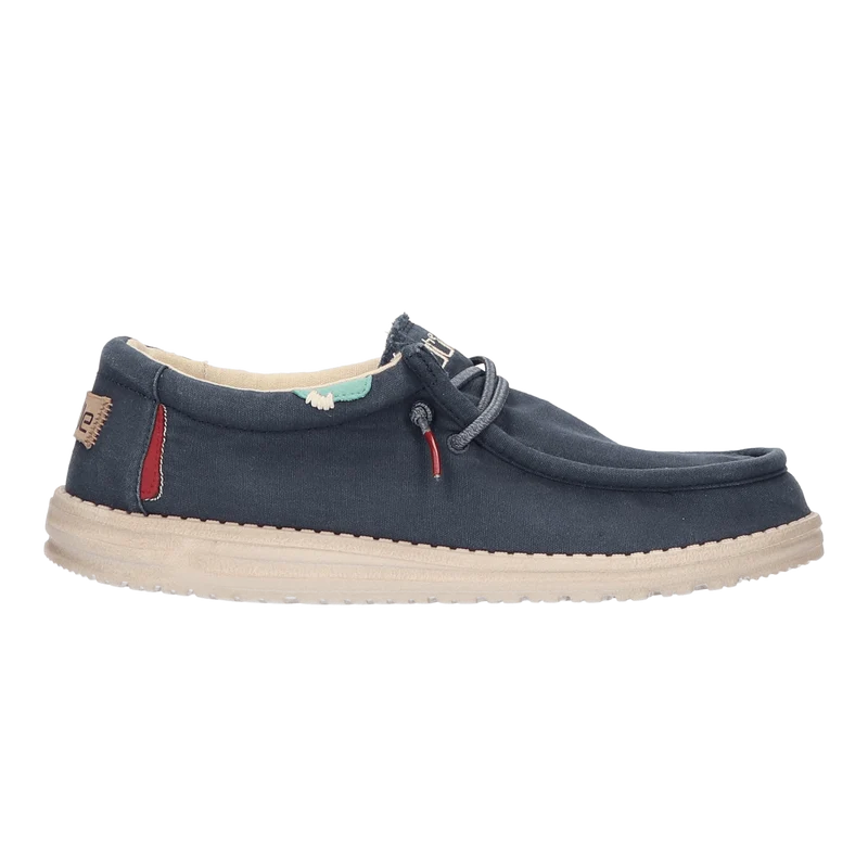Wally Washed Heren Instapper Blue Space