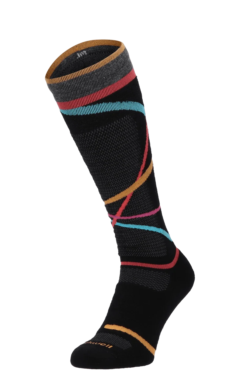Free Ski Medium Dames Skisokken Klasse 1 Black Stripe
