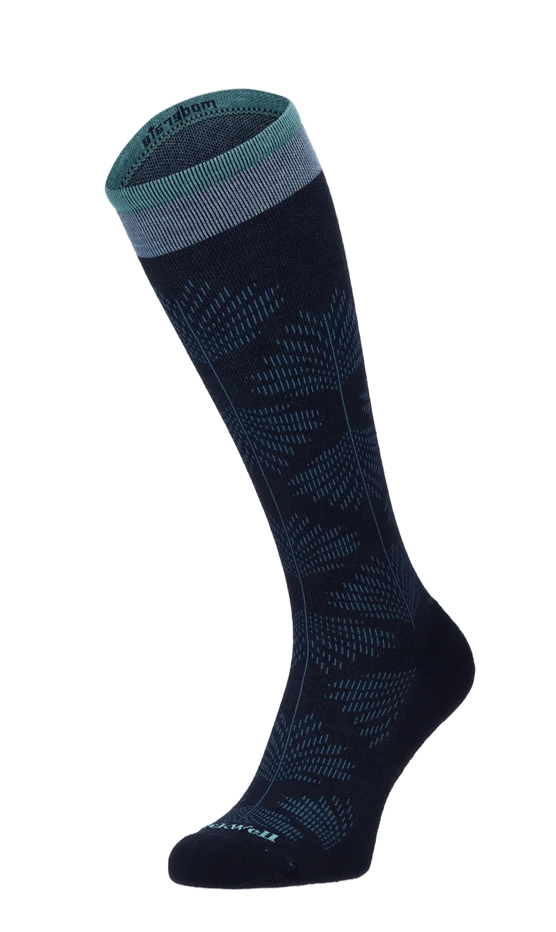 Full Floral Dames Compressiekousen Klasse 1 Navy