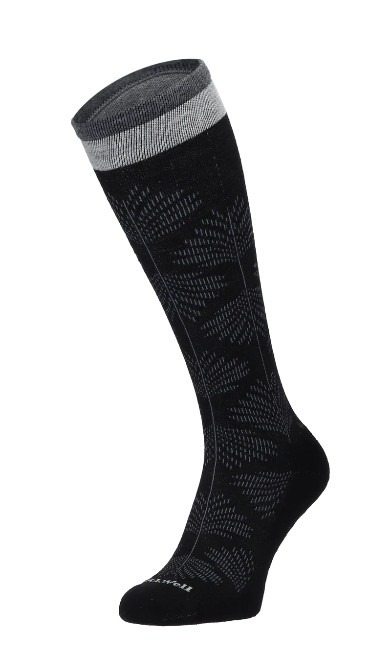 Full Floral Dames Compressiekousen Klasse 1 Black