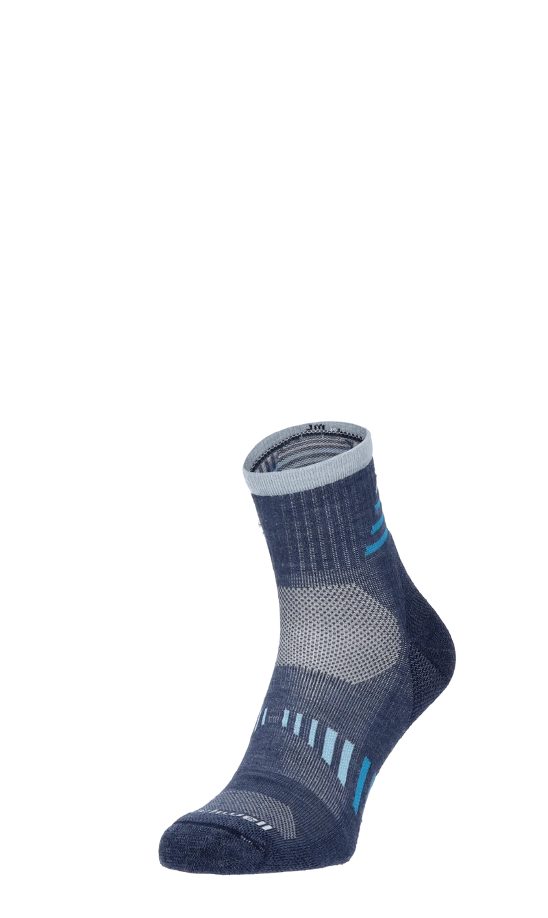 Ascend II Quarter Dames Wandelsokken Klasse 1 Denim