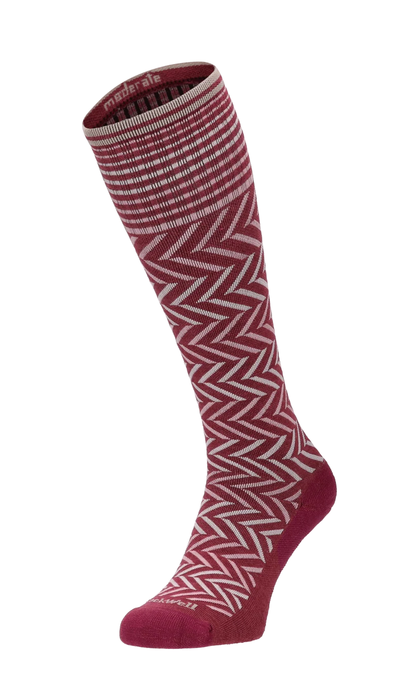 Chevron Dames Compressiekousen Klasse 1 Mulberry