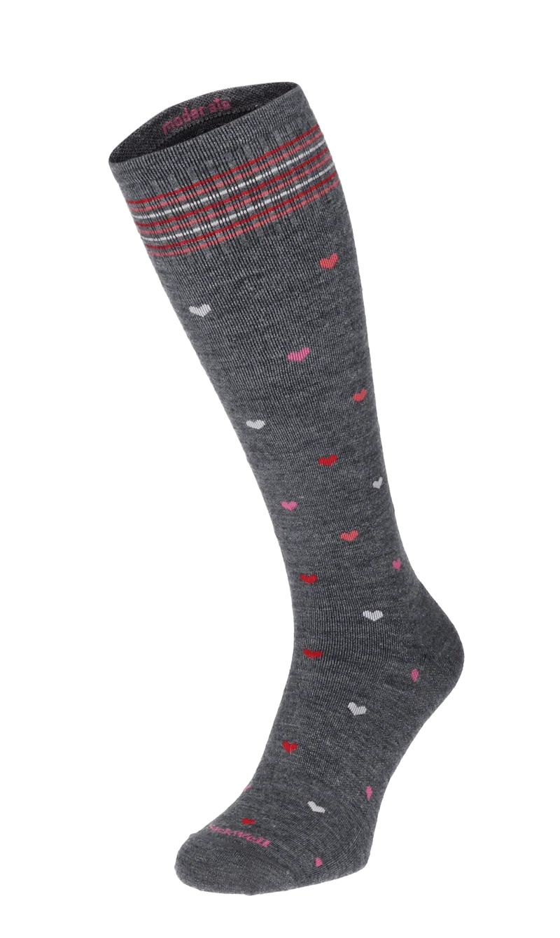 Full Heart Dames Compressiekousen Klasse 1 Charcoal