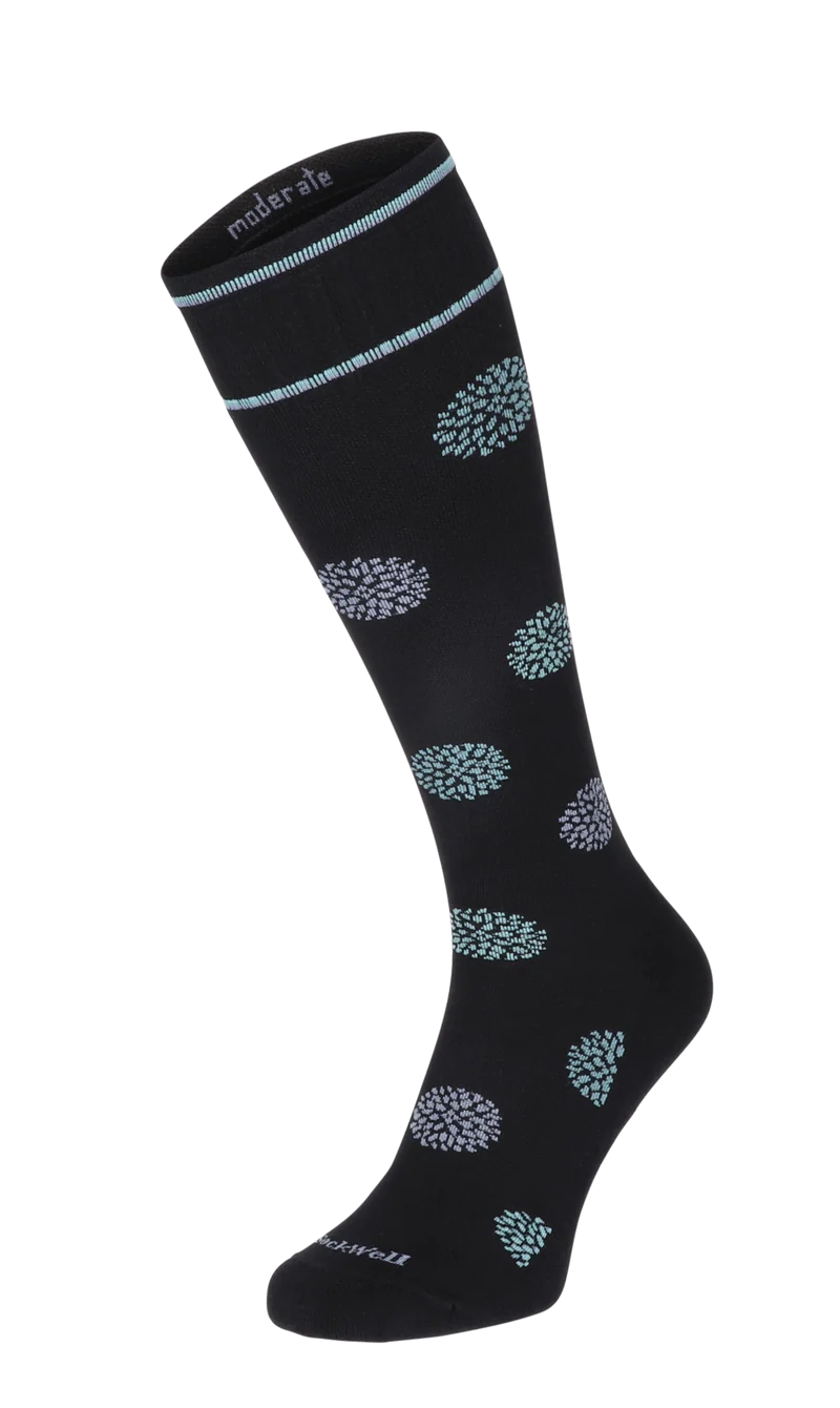 Full Bloom Dames Compressiekousen Klasse 1 Black