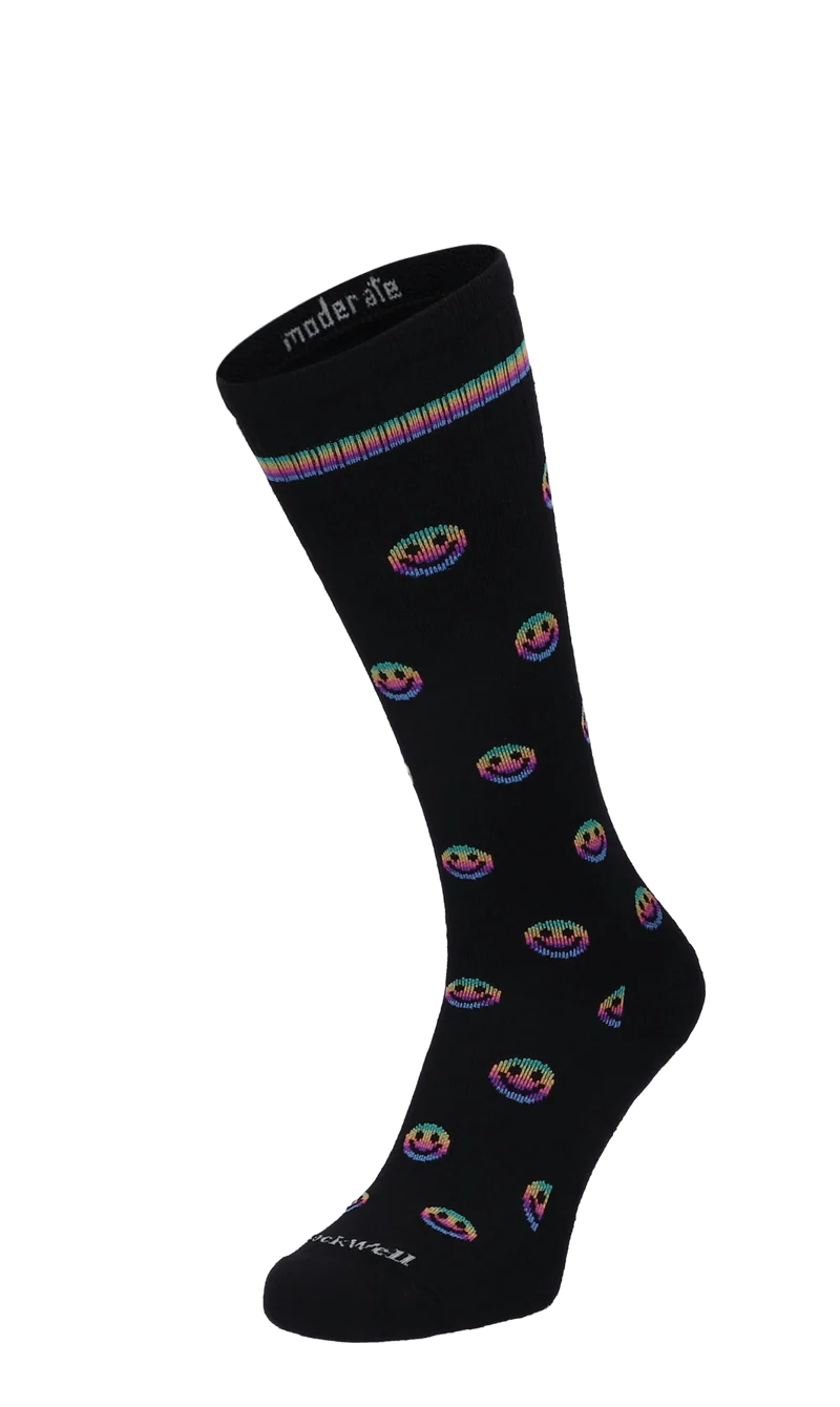 Smiley Dames Compressiekousen Klasse 1 Black