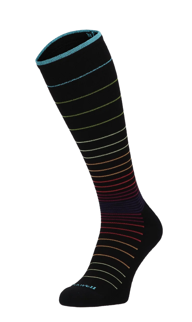 Circulator Dames Compressiekousen Klasse 1 Black Stripe