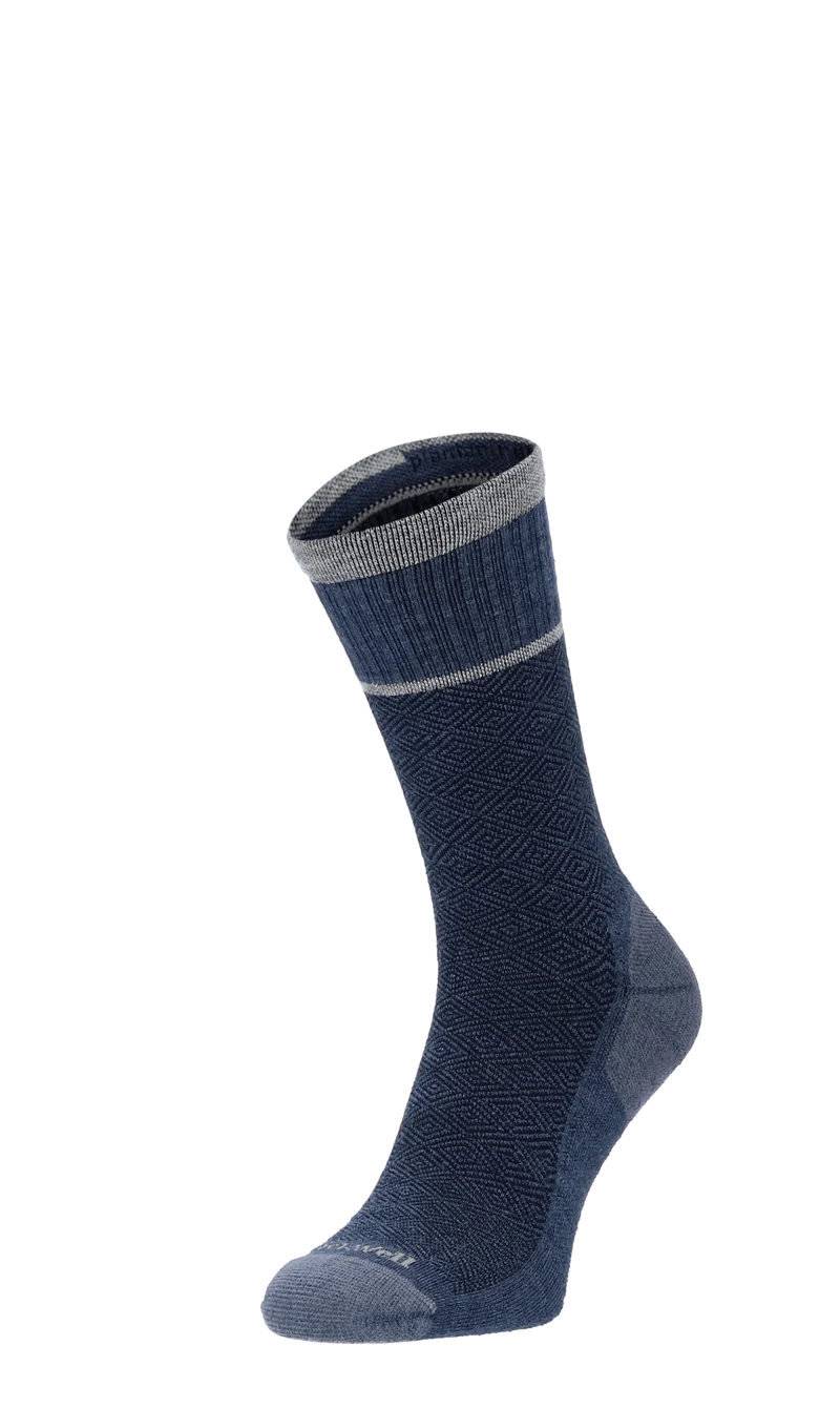 Plantar Cush Crew Heren Hielspoor Sokken Klasse 2 Denim