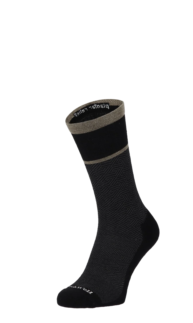 Plantar Cush Crew Heren Hielspoor Sokken Klasse 2 Black