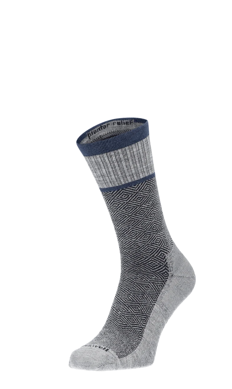 Plantar Cush Crew Heren Hielspoor Sokken Klasse 2 Grey