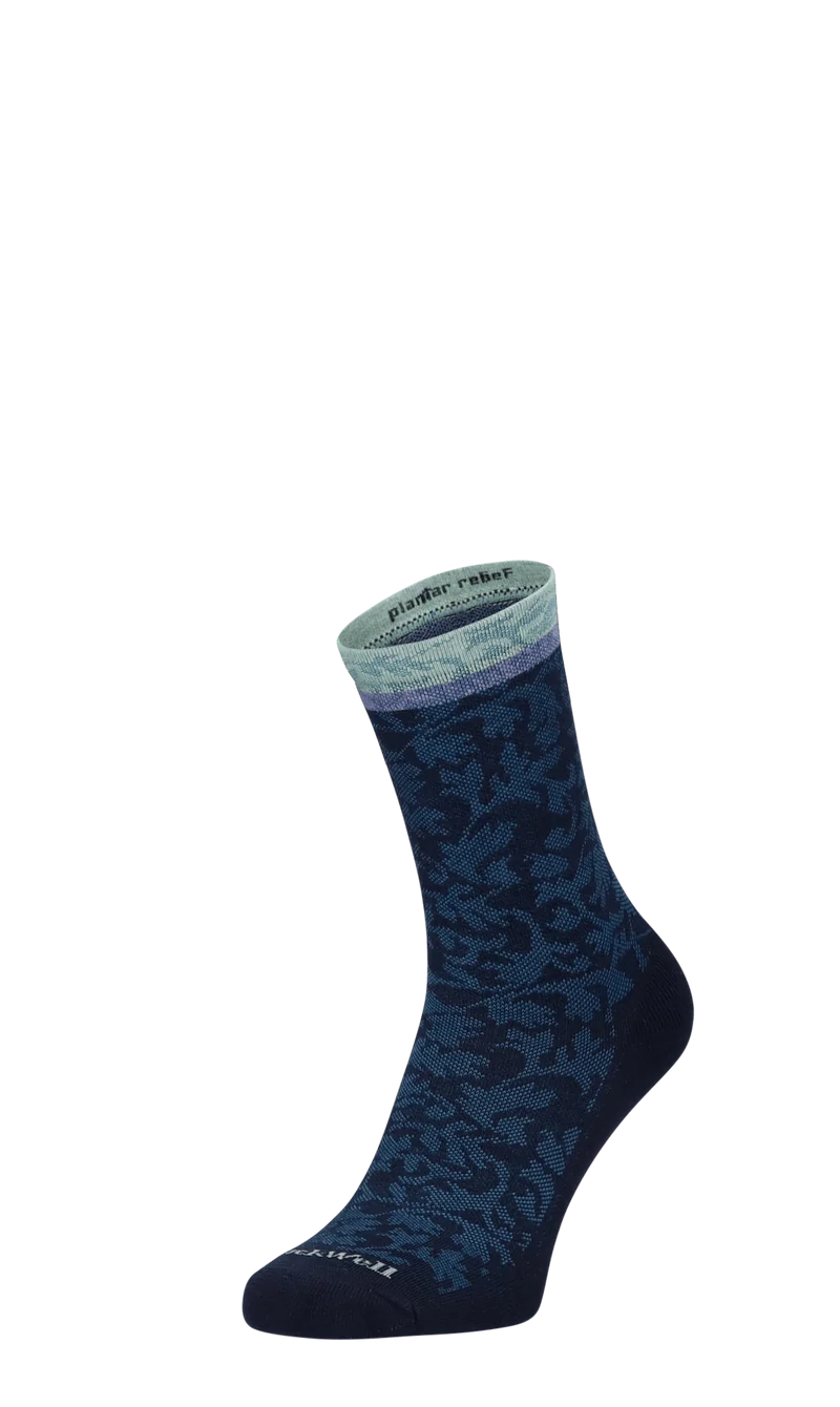 Plantar Cush Crew Dames Hielspoor Sokken Klasse 2 Navy