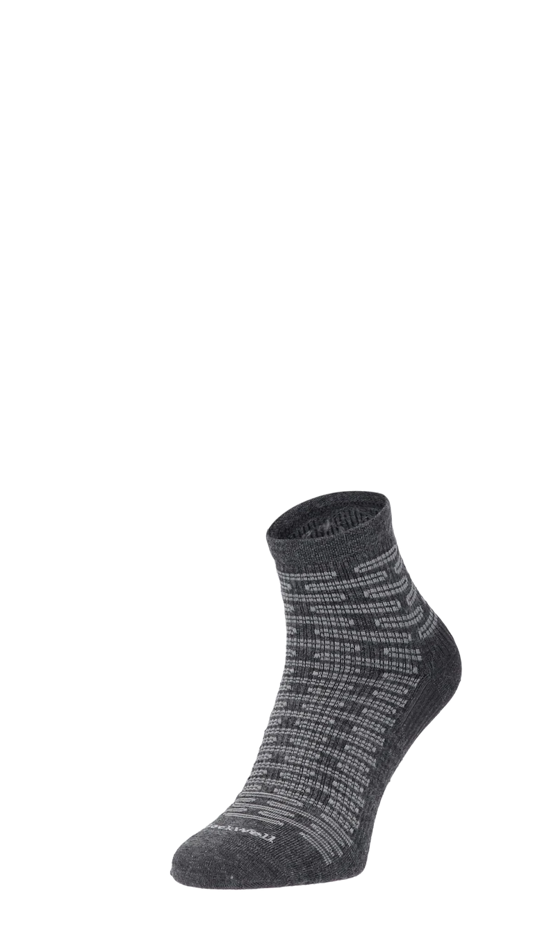 Plantar Ease Quarter Heren Hielspoor Sokken Klasse 2 Charcoal