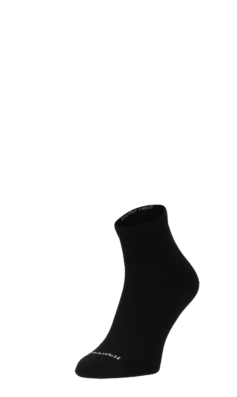 Plantar Ease Quarter Heren Hielspoor Sokken Klasse 2 Black Solid