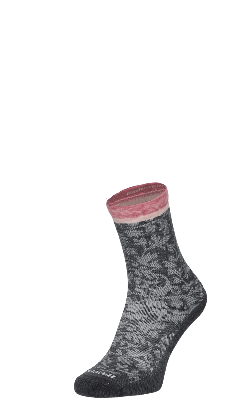 Plantar Cush Crew Dames Hielspoor Sokken Klasse 2 Charcoal
