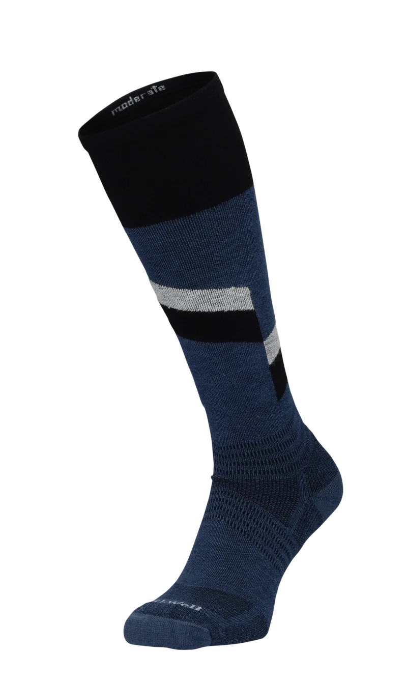 Steep Medium Heren Skisokken Klasse 1 Denim