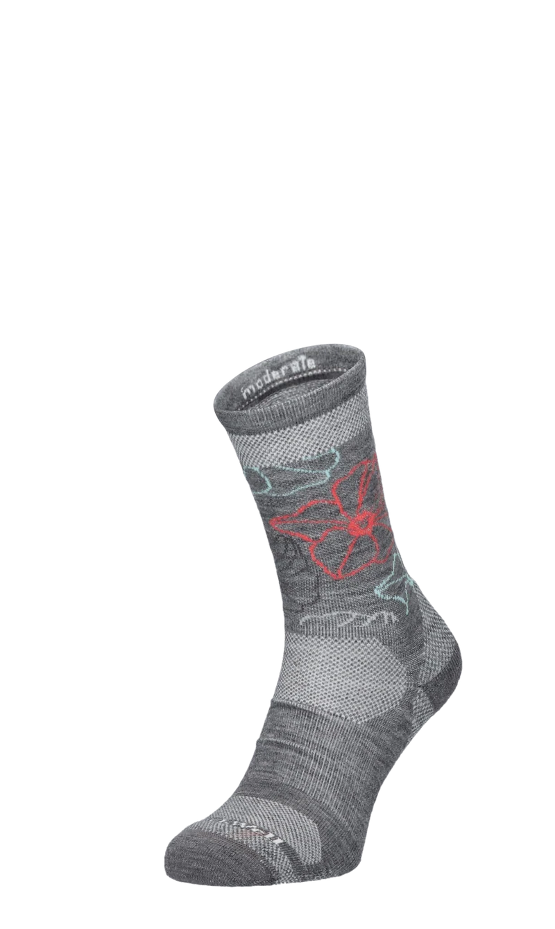 Petal Power Crew Dames Wandelsokken Klasse 1 Grey