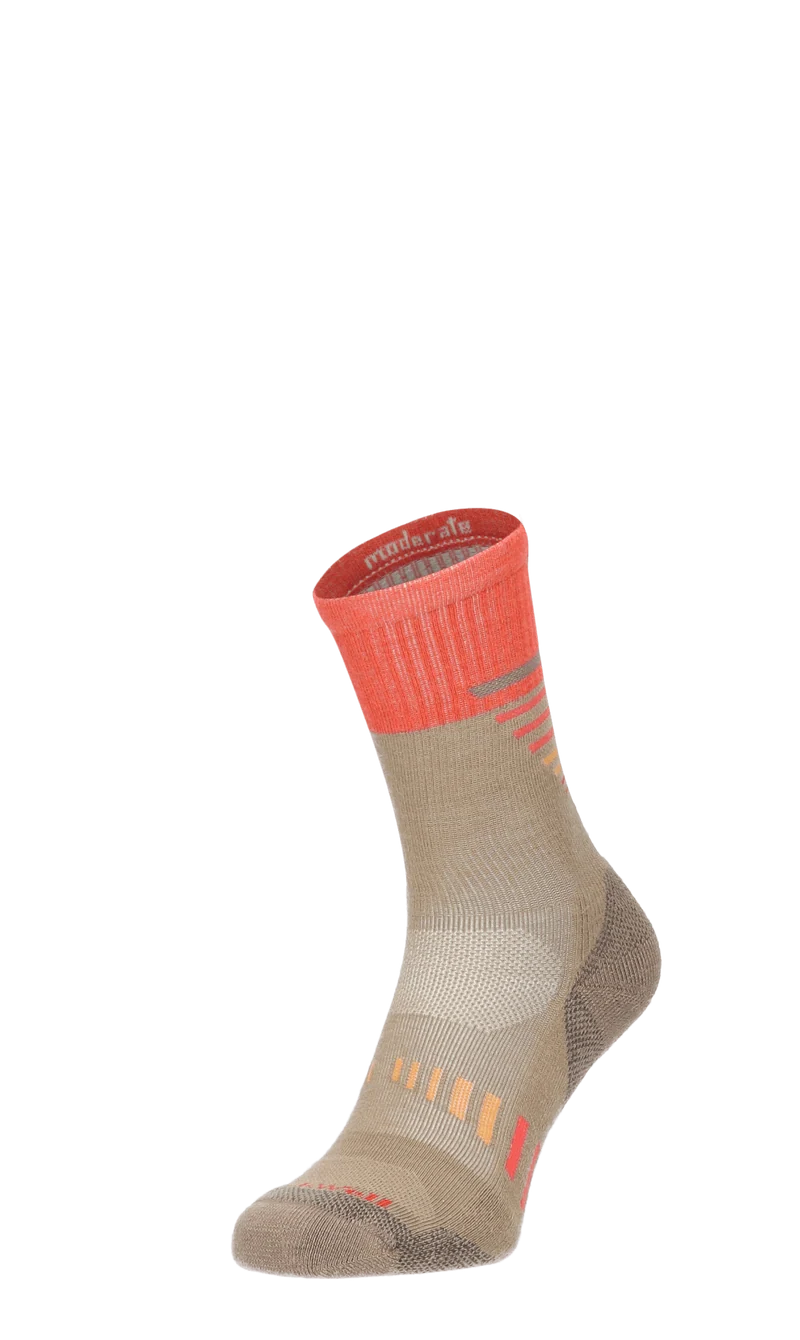 Ascend II Crew Dames wandelsokken Klasse 1 Khaki