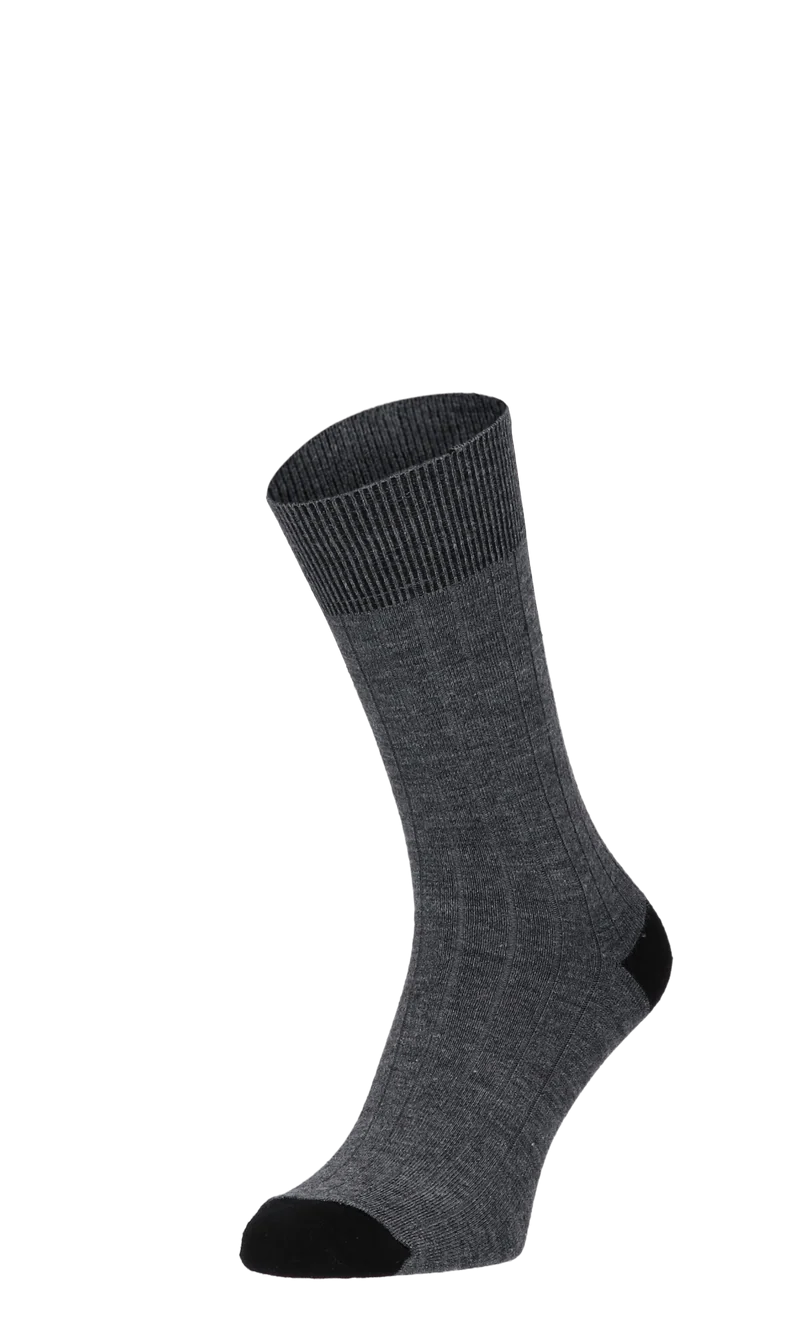 Chelsea Rib Herensokken Charcoal