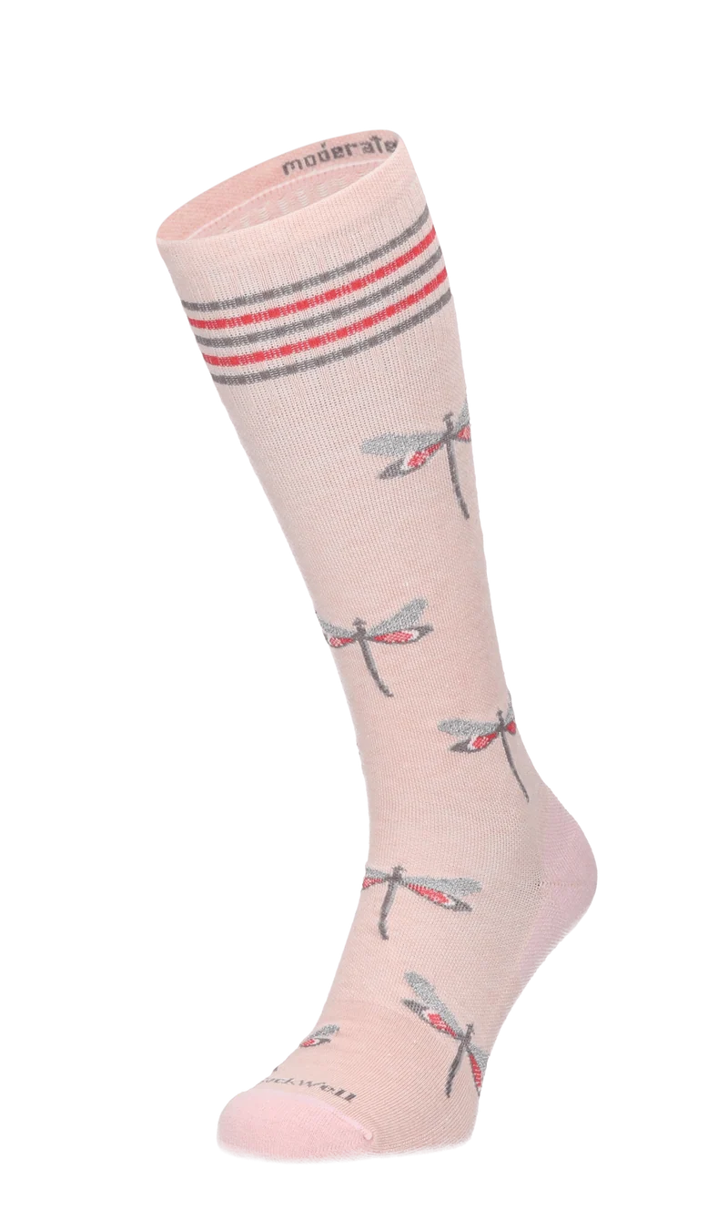 Dragonfly Dames Compressiekousen Klasse 1 Rose Shimmer