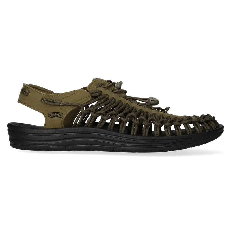 Uneek Heren Sandalen Dark Olive/Black