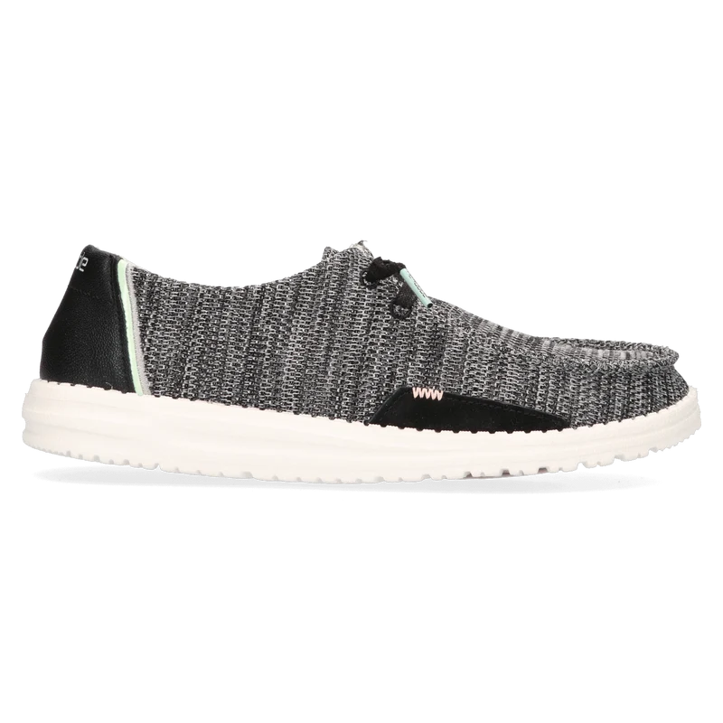 Wendy Sox Dames Instappers Sparkling Black