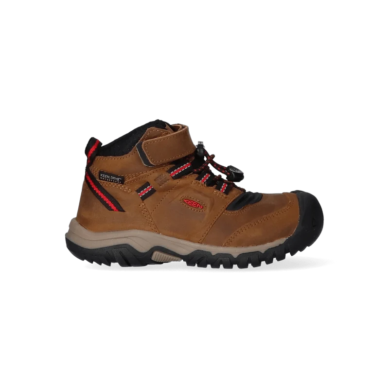 Ridge Flex Mid Younger Kids Wandelschoenen Bison/Red Carpet