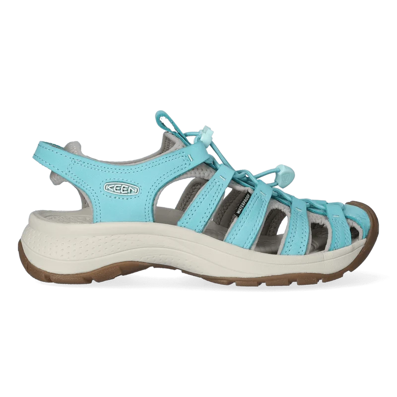 Astoria West Leather Dames Wandelsandalen Porcelain/Blue Glass